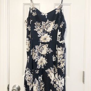 Old Navy dark grey with blush flowers sundress